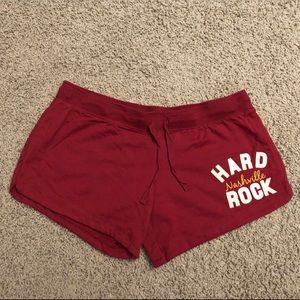 Hard Rock Nashville red shorts